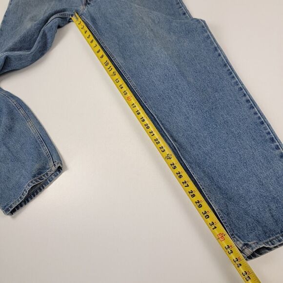 Vintage 90's Levis 560 Jeans Mens sz 36x34 Loose Fit Tapered Leg Blue Denim USA - Picture 8 of 16